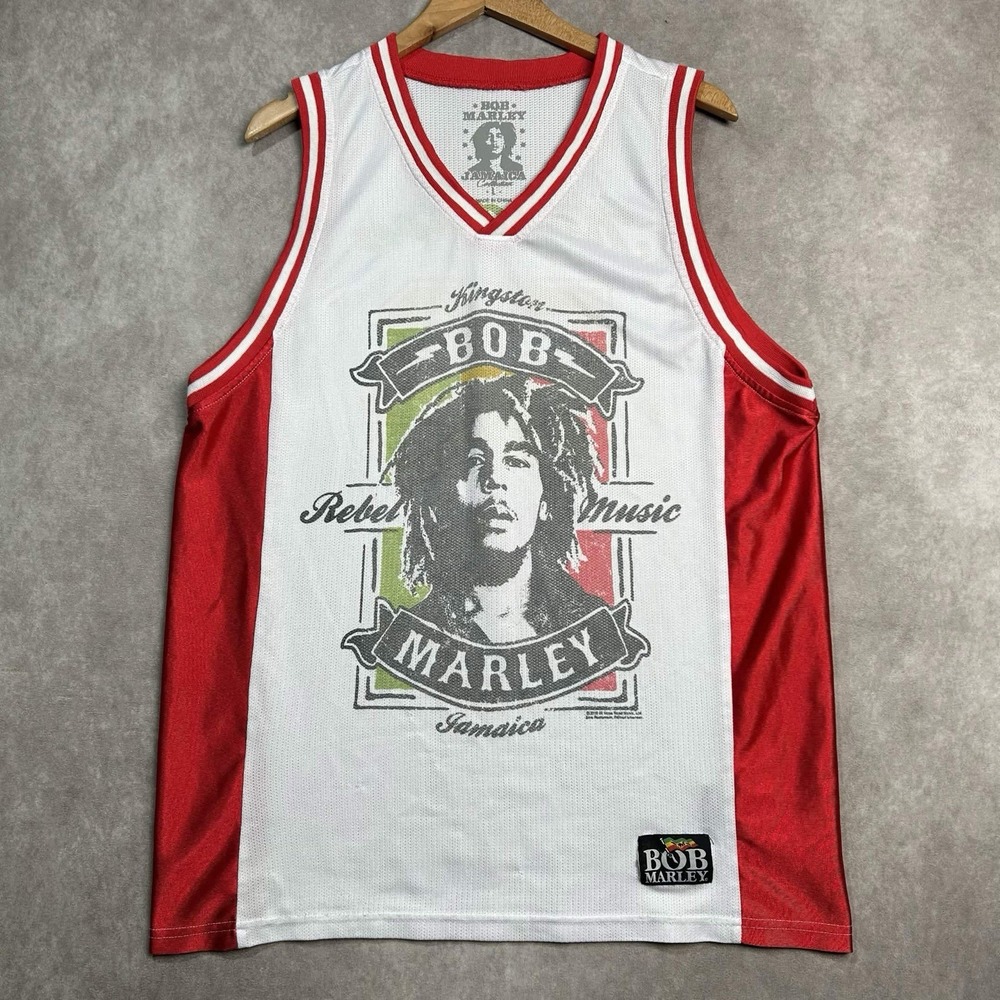 Bob Marley  Jamaica Collections #56 Kingston Rebel Music Jersey Size L